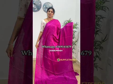 Mystic Magenta | SAREE PRICE-1850 |SAREE CODE- pw124 |WA-6369545679|https://ruffletrends.com