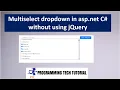 Multi Select Dropdown With Checkbox In asp net C by Ajax