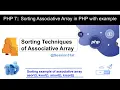 sorting associative array in php sorting techniques of array sort array in php php arrays sort