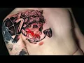 Wolf Skull Headdress Tattoo Timelapse