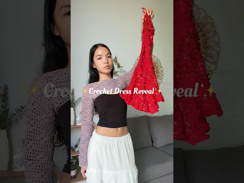 Crochet Dress Reveal 🧶✨ #shorts #crochet | Chenda DIY