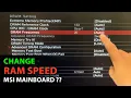 How to set RAM speed on MSI motherboard 2025 - Z790 Tomahawk