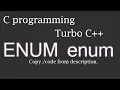 Program with enum C language Turbo C BSPPCE067