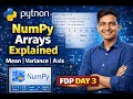 NumPy Arrays Statistics in Python Mean Variance Axis Explained FDP Day 3