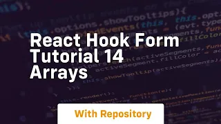 react hook form tutorial 14 arrays