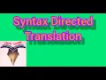 Syntax Directed Translation Semantic Analysis Part 2 C50