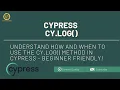 Cypress cy log Debugging Made Easy Mastering Cypress Tutorial