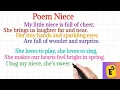 Poem Niece Love Poems Niece And Uncle Family Poem Death Poems