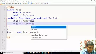 Oop in PHP Constructor and destructor