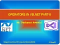 OPERATORS IN VB NET Part II