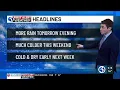 WEATHER Temperatures quickly drop into the 20s after slight increase