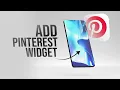 How to Add Pinterest Widget Android tutorial