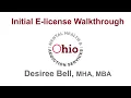 Initial E-License Walkthrough