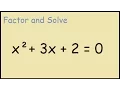 Solve x 2 3x 2 0