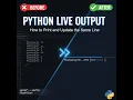 Python Live Output How to Print and Update the Same Line