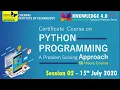 Session 02 - Certificate Course on Python Programming