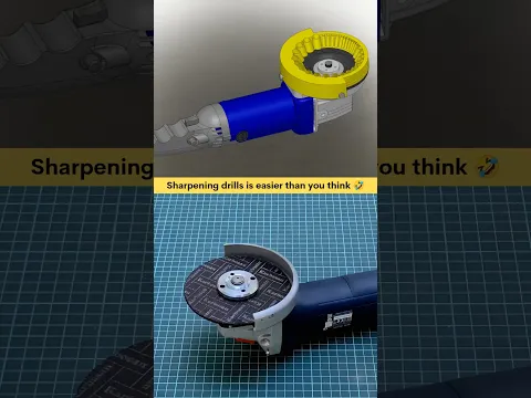 Drillbit Sharpening tool 😉 #cad #3ddesign #engineering #mech