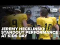 Ferentz calls QB race cloudy after Kids Day despite Hecklinski s five TDs at Iowa Football Kids Day