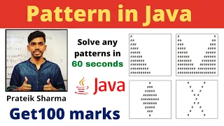 How to solve pattern in Java class 10 ICSE Computer Applications Prateik Sharma by Java