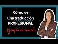 How to do a PROFESSIONAL translation LIVE example