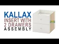 Ikea Kallax Insert with 2 drawers white