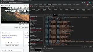 Web Scrapping Hacking hidden Api keys Brainy Quotes Python
