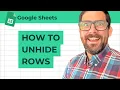 How To Unhide Rows In Google Sheets