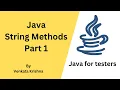 Java - String Methods