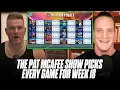 The Pat McAfee Show Picks Predicts Every Game For NFL s Week 18