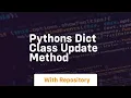 Pythons dict class update method