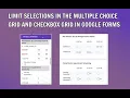 How to Limit Sections in the multiple choice grid and checkbox grid in Google Forms