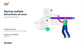 Sign multiple documents with one click and one PIN - with Skribble