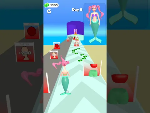 build a mermaid doll 🪆 run game #viral