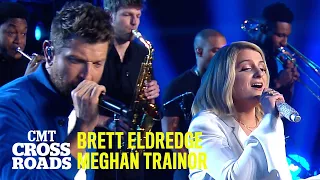 brett eldredge u0026 meghan trainor perform islands in the stream cmt crossroads