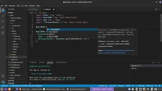 ReactDOM CreateRoot Error VS Code ReactJs