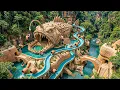 Lagu 200 Days Building a Giant Stone Fish Water Park with Cave House Inside Its Body Using Primitive Tool