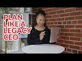 Legacy Productivity How to Plan Like a CEO