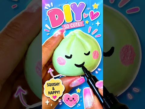 DIY Kawaii Dumpling Squishy | Easy Air-Dry Clay Craft #Shorts
