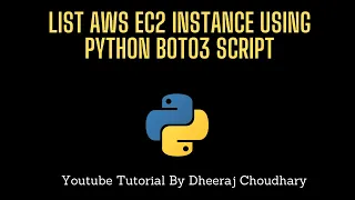 List AWS EC2 Using Python Boto3 Script