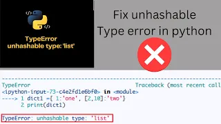 Unhashable type error typeerror unhashable type list how to fix unhashable type error