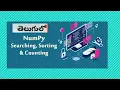 Search Sort and Count - Telugu Numpy tutorial for search sort and count Python tutorial for beginner