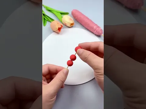 DIY candied haws with clay ~ Do you want to eat it_#diy #craft#Parent-childcraft