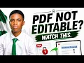 PDF NOT EDITABLE WATCH THIS