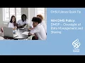 NIH DMS Policy DMSP - Oversight of Data Management and Sharing