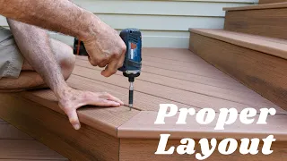 Composite Deck Stairs and Tools using Timbertech Composite Composite Stair Tread Layout