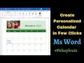How to Design a Stunning Calendar in MS Word in Seconds Quick Easy Tutorial