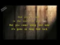 Bad Luck - Zach Top Karaoke