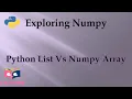 Performance comparison of Numpy array with Python List