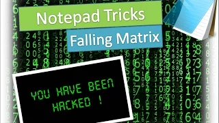 Notepad Trick Falling Matrix bat