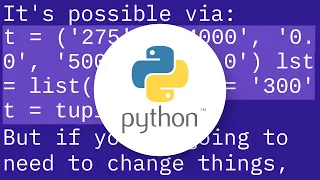 How to change values in a tuple